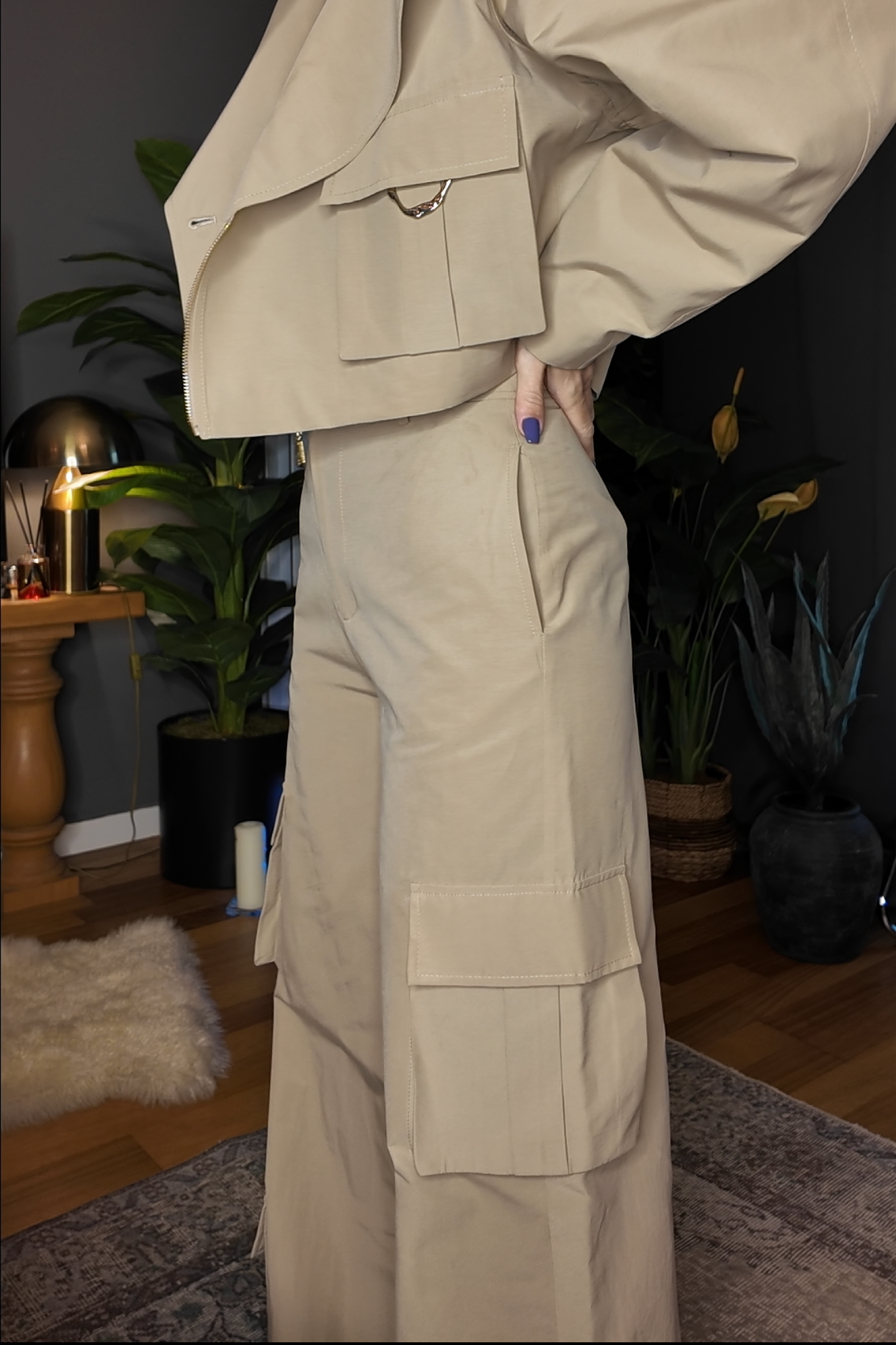 Masca Beige Cargo Pants