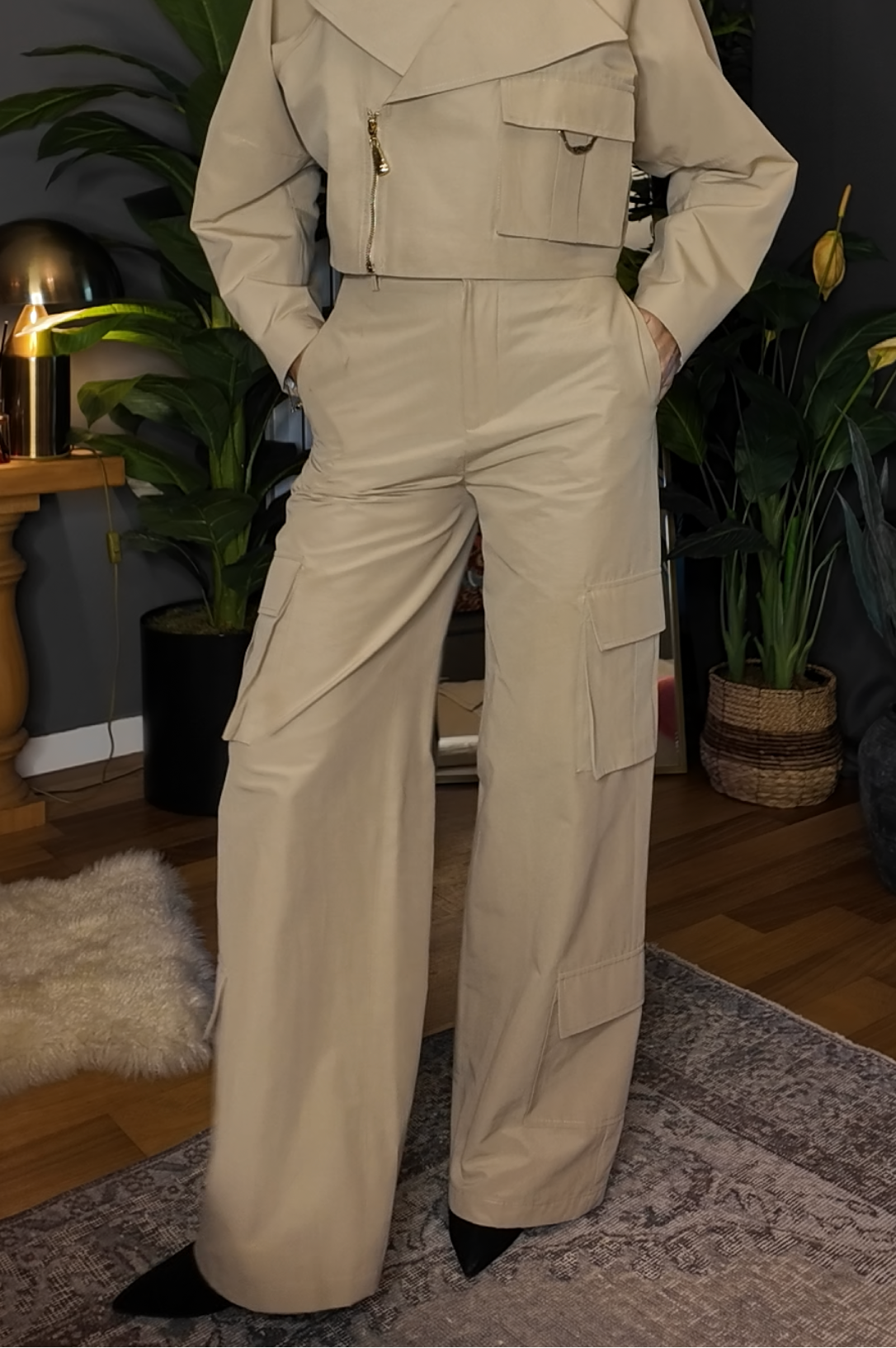 Masca Beige Cargo Pants