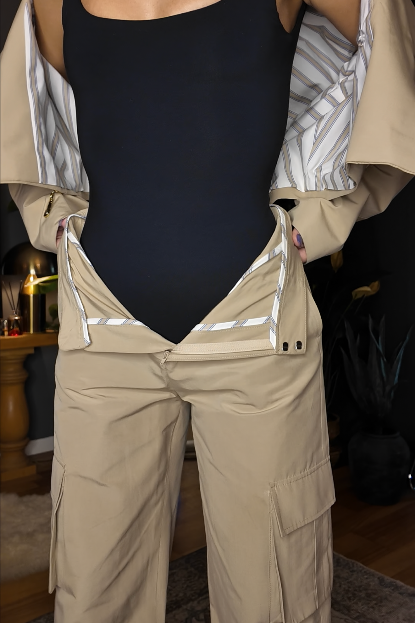 Masca Beige Cargo Pants